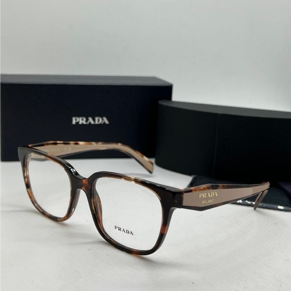 NEW Prada PR17ZV Eyeglasses Frames in Brown Powder - Picture 1 of 8